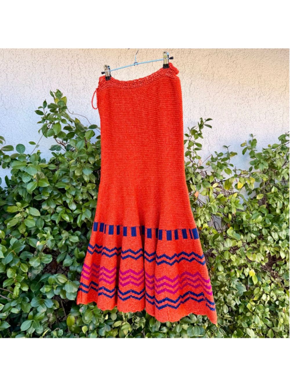 Valentino Garavani Wool Knit Midi Skirt Fluted Jacquard Size XS Fits Small NWT - Picture 7 of 10